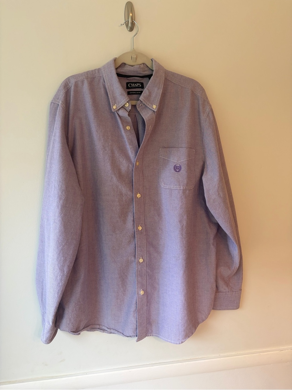 Chaps Men's Light Lavender Button-Down Shirt